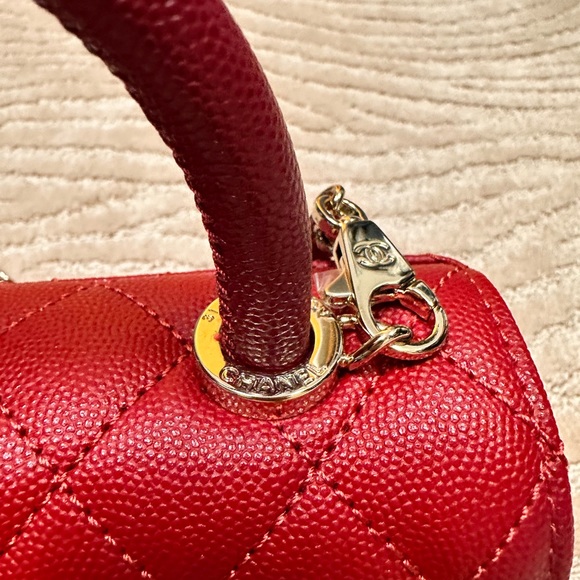 Chanel Coco Handle Extra Mini Red Caviar - Picture 6 of 11